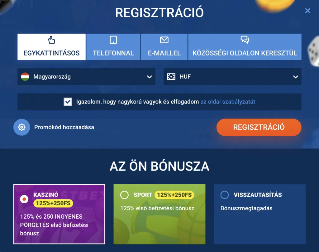 Gyors és Egyszerű Regisztráció a Mostbet Casino